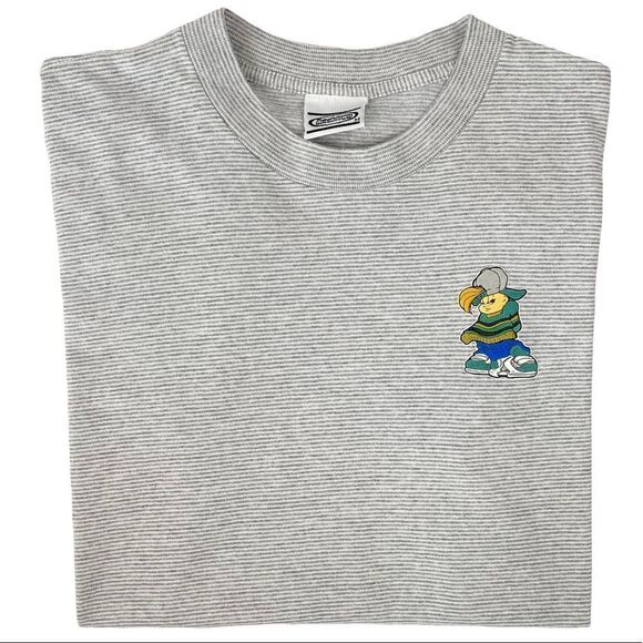 Vintage 90s Breakdown Single Stitch Striped Graffiti Hip-Hop Tee - Picture 1 of 6